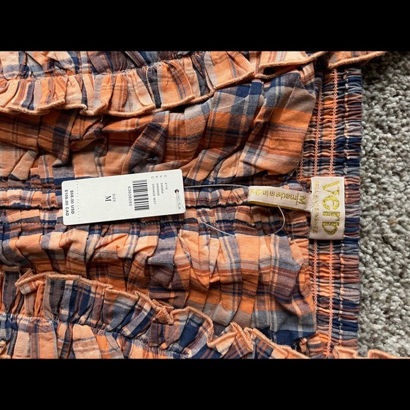 🔴🔴NWT ANTHROPOLOGIE Verb by Pallavi Singhee Ruffled Plaid Tank Size M - Picture 13 of 15